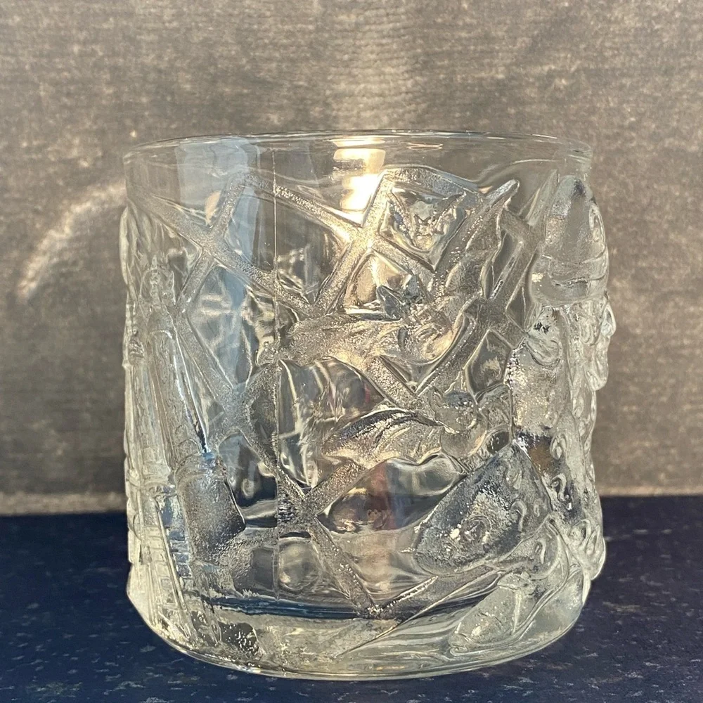 1995 McDonald’s Clear Glass Mug “The Riddler” Batman Forever
